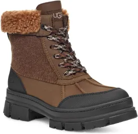 Ashton Addie Tipped UGG Ankle Boots in Dark Earth