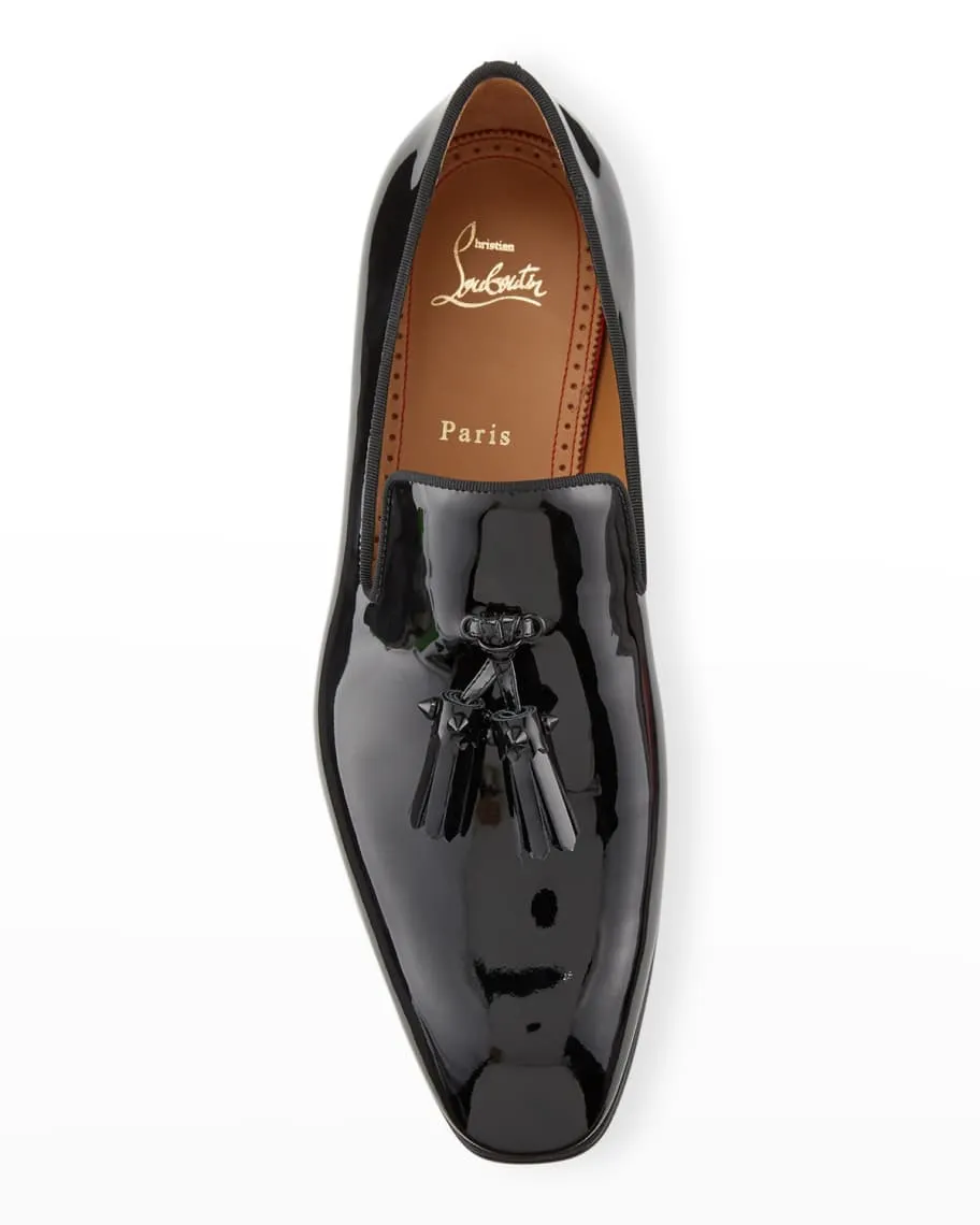 Dandelion Christian Louboutin Men's Patent Tassel Loafers