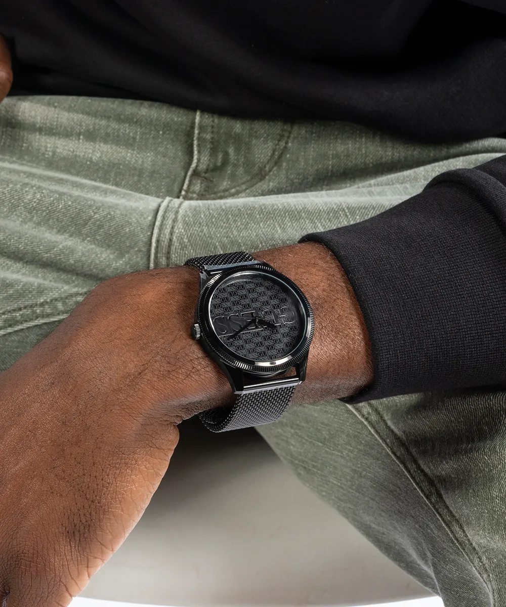 GUESS Mens Black Analog Watch